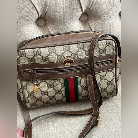 Gucci Ophidia vintage Zip Around Camera leather crossbody bag - Picture 3 of 14